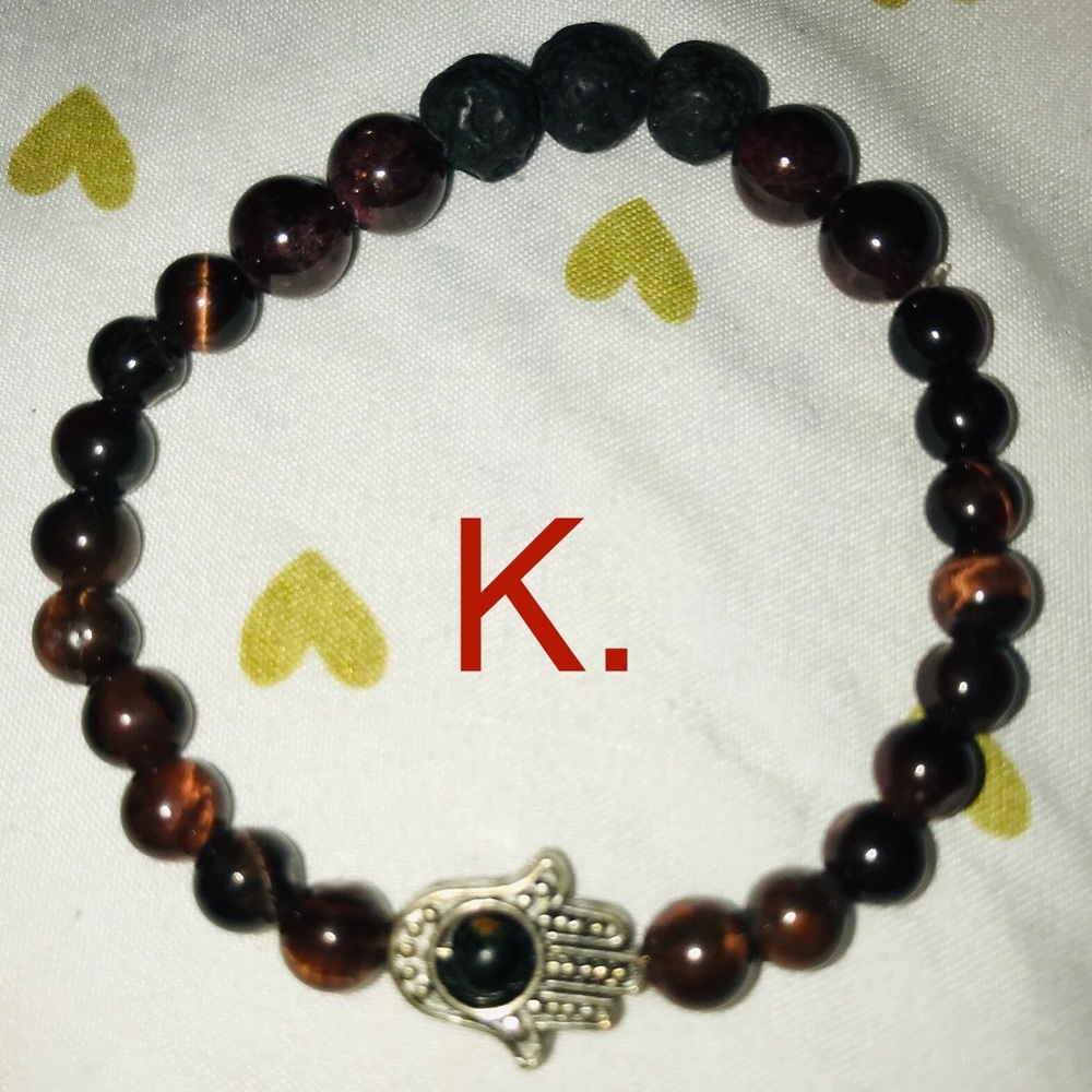 K. Red Tigers Eye Root Chakra Balancing Bracelet